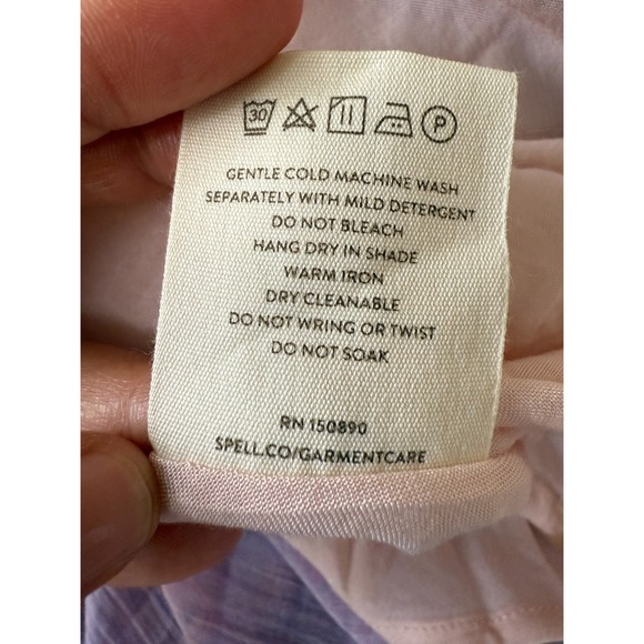 Spell & The Gypsy Maxi Skirt XS Pink Purple Paisley Boho Gypsy Festival Cotton - Picture 10 of 11